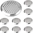 30PCS Round Air Vent Hole Ventilation Louver, 53mm Stainless Steel Round Shaped Mesh Hole Ventilation Grille, Circle Air Vent Covers Breathable Hole for Outdoor Kitchen Wardrobe
