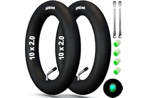 AVVS TECH 10x2 54-152 Chambre à air Poussette 10 Pouces 10 x 2/2.125 avec Valve coudée 45° INCL. 2 leviers de Montage | Pack de 2 pièces | pour pneus Poussette 10 x 2 (54-152)