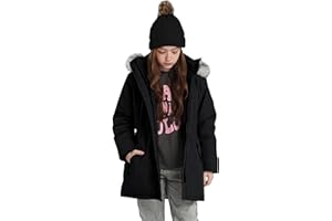 Sunny Sprout Manteau fille hiver - Doudoune capuche fourrée parka coupe-vent imperméable