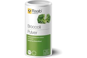 ‎RAAB VITALFOOD Raab Vitalfood Bio Broccoli Pulver, 100% Brokkoli-Pulver ohne Zusätze, enthält Kalium und Calcium, ideal für grüne Smoothies & Suppen, vegan, glutenfrei, 1x 230 g Dose
