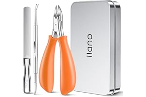 LLANO Tagliaunghie per unghie spesse e incarnite,tagliaunghie e tronchese per unghie dei piedi podologo professionale per adulti e anziani,forbici per unghie con impugnatura morbida in acciaio inossidabile