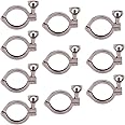 DERNORD Stainless Steel 304 Single Pin Heavy Duty Tri Clamp with Wing Nut for Ferrule TC 1.5'' (Pack of 10)