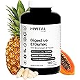 Hivital Foods Digestive Enzymes - 180 Vegan Capsules for 6 Months - Amylase, Protease, Lactase, Lipase, Cellulase, Bromelain, and Papain - to improve digestion and reduce stomach swelling