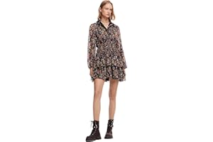 Desigual Robe Tissée À Manches Longues pour Femme Robe Femme
