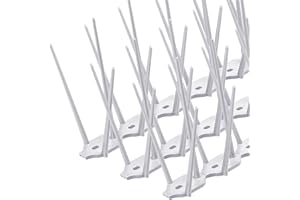 Konzept 11 - Vogelabwehr Spikes aus Kunststoff gegen Tauben, Katzen, Spatzen, Schwalben - Taubenabwehr für Balkon, Garten, Terasse - Vogelschreck 3-reihig, Set 6 STK.- Transparent