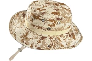 Ciyuhome Camo Boonie Hat for Men Women, Military UPF50+ Sun Cap Wide Brim Bucket Hats Jungle Hat for Fishing Hunting Safari Beach