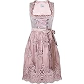 Alpenmärchen Midi Dirndl Sybille - Exklusive Kollektion Mit Schürze Gr.32-54