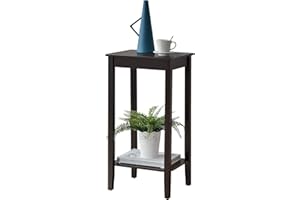 [en.casa] Tavolino da Divano 74 x 38 x 30 cm Tavolo da Salotto/Soggiorno/Cucina Tavolino in MDF con Ripiano Portaoggetti Portafiori - Color caffè