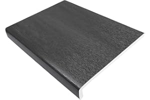 QUNREDA 225mm Grey UPVC Window Board/Cill Cover 1.25m Long 9mm Thick Plastic Window Sill Capping