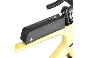 Rhinowalk Borsa del telaio della bicicletta con cerniera, impermeabile e stabile, borsa da bicicletta professionale, accessori da ciclismo per mountain bike e bici da strada, nero