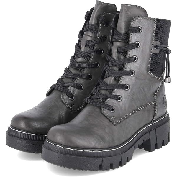 Rieker 71218-00 Noir | Bottine à Lacets Noir Automne Hiver 2025