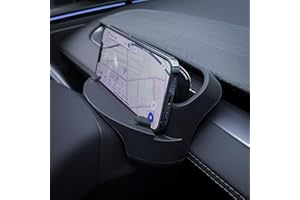 LANTU Lenkrad Aufbewahrungsbox für Tesla Model Y 2025 und Model 3 2024-2025 Handyhalter Organizer Sonnenbrillenhalter Brillenetui Tesla Juniper Highland Model 3/Y Zubehör (Silikon)