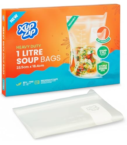 Toastabags Aufbewahrungsbeutel für Suppen und Soßen, wiederverwendbar, 1 l, 6 Stück Drogerie & Körperpflege