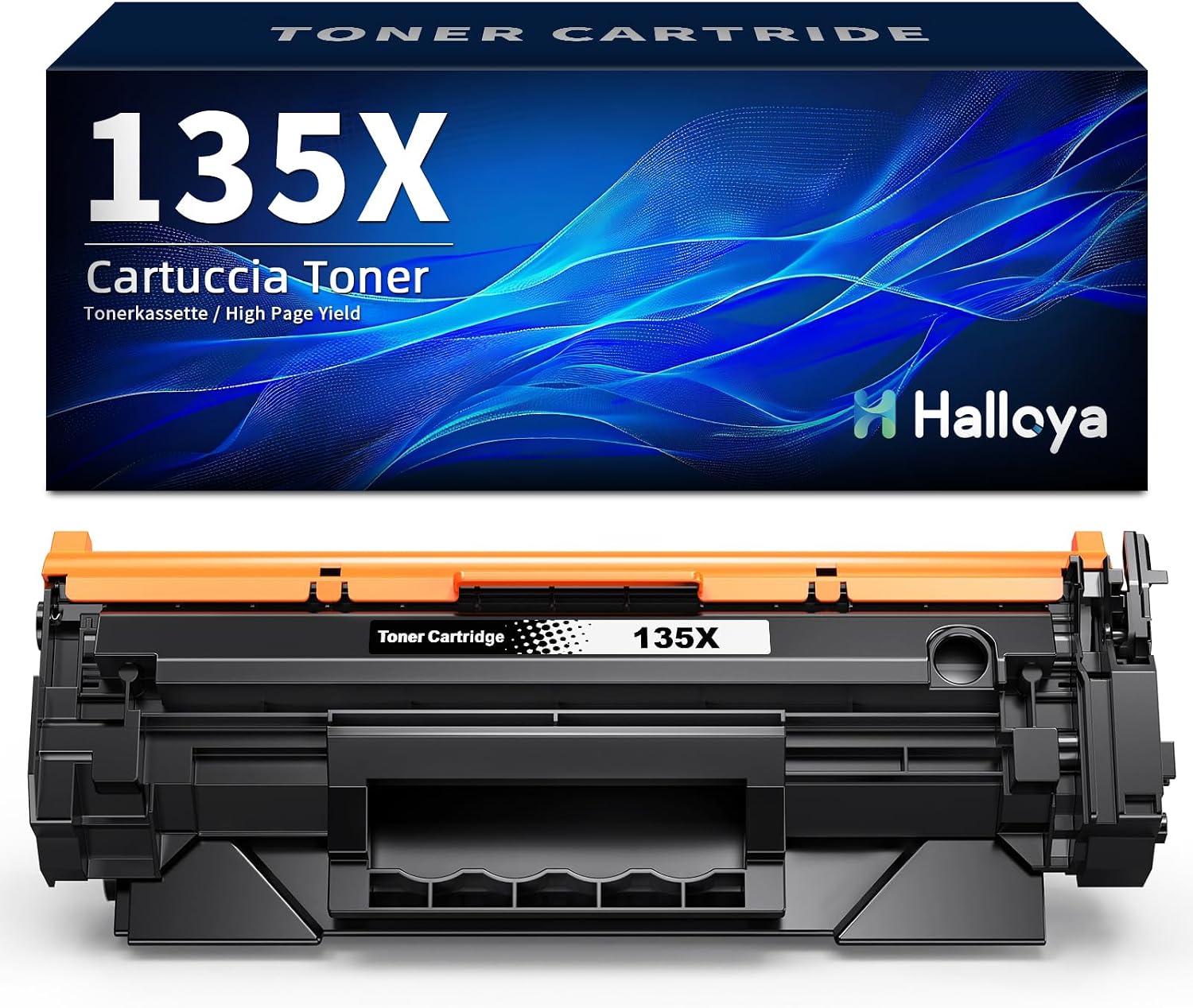 Halloya Tóner W1350X 135X Compatible con HP 135A 135X W1350X para HP LaserJet M209 M209dw MFP M234 M234dw M234sdw M234sdn (1 Negro)