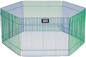 MidWest Homes for Pets - Recinto per Animali di Piccola Taglia, recinto/Area Giochi, Blu e Verde, 1 Pezzo (Confezione da 1), recinto per Piccoli Animali