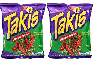 GENERISCH 2x Takis Crunchy Fajitas 92.3g Milder Chilli Pepper Tortilla Chips Original aus Mexiko