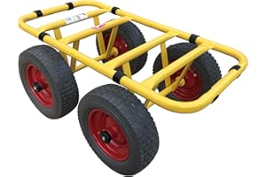 Ravendo Plattenwagen Transportwagen Dolly 4 Rad 300 Kg Schwerlast Lasten Karre Transportkarre Pannensicher Made in Europe