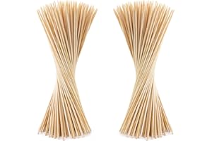 G4GADGET 150 Bamboo Skewers 30cm in Length Wooden Skewers Sticks for BBQ, Cocktail, Shish Kabobs, Chocolate FountainParty Essentials