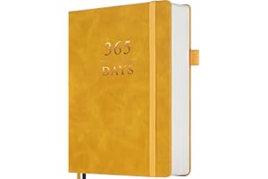 ASTEN Planner, Undated Daily Planner with To Do List, 365 Days Planner for ADHD, Agenda for Women Men, Hourly Planner Notebook for Goal Setting, Productivity Organizer with Calendar, 8.3" x 5.8" (Yellow)