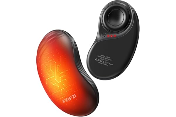 FZIFZI Calentador de Manos Recargable, 2 en 1 de Calienta Manos Recargables, 3000mAh Electrico Calentador Manos de Bolsillo, Calentadores de Manos Reutilizables, Regalos para Navidad Caza Senderismo
