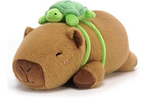 SQEQE Gewichtetes Capybara Kuscheltier, Weiches Wasserschwein Plüschtier Kuscheltierkissen mit Gewicht, Cute Plüschtiere für Kinder und Erwachsene 35CM