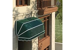 WYZCHDM French Curved Awning, Retractable Door Window Canopy Awning - UV Rain Snow Protection, Outdoor Foldable Sunshade Shelter, Roofing Rain Shelter, for Cafe Restaurant Street Store 200x60x60cm green