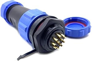 BAYZCONN SP21 12 poli Aeronautica Connettore, IP68 Impermeabile 12 pin Connettore di Saldatura Maschio Spina e Femmina Presa Connettore Rotondo in Linea Tipo Aviation Spina per Lampade Esterne 400V 5A