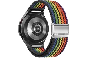 SimpleThings, One-Click No Gap flätat armband, kompatibelt med Samsung Galaxy Watch 7/6/5/4 (40/44 mm), Galaxy Watch 5 pro 45 mm, Galaxy Watch 6/4 Classic (47mm 43mm/42mm 46mm mm), herr och dam
