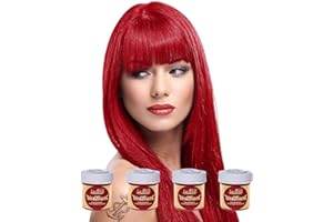 LA RICHE DIRECTIONS La Riché Directions Lot de 4 tubes de coloration semi-permanente pour cheveux 88 ml (Poppy Red)
