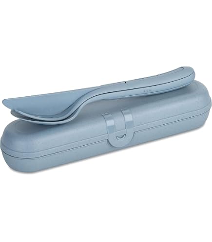 Étui à Couverts Koziol Klikk - Plastique Biocirculaire - 24 X 5,6 X 4,4 Cm - Lavable Au Lave-vaisselle - Voyage, Pique-nique, Bureau
