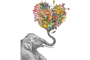 CRAFTYTHINGS Crafty Things 4 x Paper Napkins - Happy Elephant - Ideal for Decoupage/Napkin Art