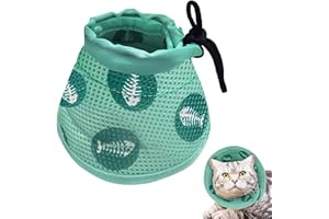 ZOVATOR Cat Recovery Collar,Adjustable Cat Recovery Collars Soft Cat Tapered Collars Cat Surgery Collar Cat Collar Cone Cat Medical Collar for Cats, Puppies after Surgery and Injury(Green, M)
