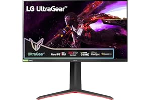 LG UltraGear Gaming Monitor 27GP850P-B, 27 Inch, 1440p, 180Hz O/C, 1ms GtG, Nano IPS Panel, Display HDR 400, AMD FreeSync Premium, NVIDIA G-SYNC, Smart Energy Saving, HDMI, Displayport, Black/Red