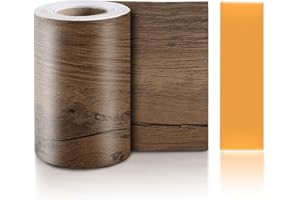 TECDW Bordi per Carta da Parati Autoadesivi 10 M x10 CM Legno Nastro Decorativo Adesivo per Pareti Impermeabile Rimovibile Greche Adesive per Pareti per Cucina Soggiorno Bagno Battiscopa (Colore-1)