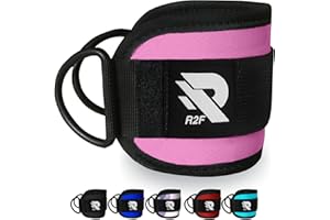 R2F RIGHT TO FIGHT R2F Ankle Straps for Cable Machine Attachments - (Pack of 1 & 2) Fitness Straps Gym Cuffs for Kickbacks, Glute Workouts, Leg Extensions, Curls, Booty Hip Abductors Exercise for Men and Women