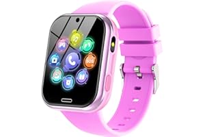 LYLICA Orologio Smartwatch per Bambini, Telefono Intelligente per Ragazza e Ragazzo con 19 Giochi, Contapassi, Musica MP3, Fotocamera, SOS, Torcia, Sveglia, Regalo Smartwatch per Bambino 4-12 Anni (Violet)