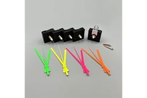 ‎KLOKKZ Klokkz Uhrwerk und Zeiger Neonfarben - lautloses Uhrwerk - Quarzuhrwerk - 12mm, 15mm, 18mm, 22mm (Uhrwerk 12mm mit Zeiger Neonpink)