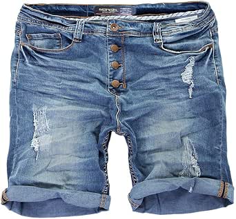MERISH Jeans Corti Uomo Pantaloncini Strappati Bermuda Shorts J3007 Blu W32  : Amazon.it: Abbigliamento