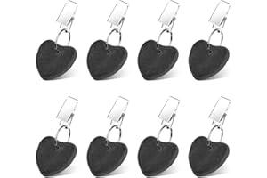 Ldirect Tablecloth Weights, 8 Piece Clips for Outdoor Wedding Party Picnic, Marble (Black)