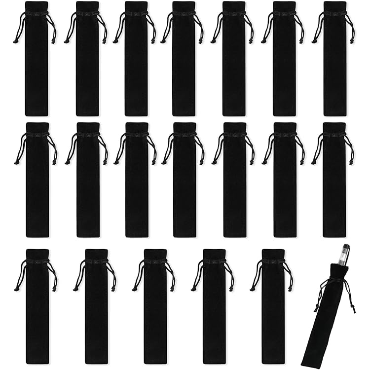 100Pc Velvet Pen Pouch Bags, Drawstring Pen Sleeve Holders 1 4x6 - View #11