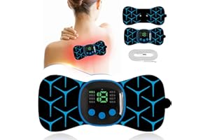 MOONSSY Wireless Rechargeable TENS Machine, Portable Pain Management Device, Mini Massage Machine with 2 Pads, Targeted Pain Relief for Shoulder, Knee, Neck, Back Use