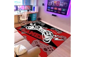 Keivvsh Video Game Controller Rugs for Boys Kids Teen Home Decor Printed Large Area Rugs All Saints' Day Gift for Kids, Polyester Fiber Non-Slip Floor Carpet Yoga Mat, game room rug - 40"x60"in