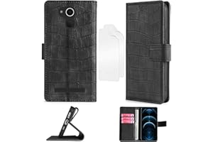 OUJIETONG Flip Cover Compatibile con Saiet STS550 Custodia Case Cover + Morbido Pellicola Protettiva [Funzione Staffa] EY-Hei