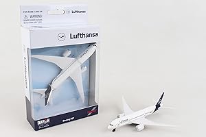 DARON Herpa Aviation Airplane Lufthansa Boeing 787, pequeña Escala, Modelo de avión, Juguete en Miniatura, para niños a Partir de 3 años