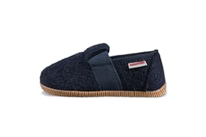 Giesswein Kinder Hausschuhe Weidach - Warme Filz Pantoffeln für Mädchen & Jungen, rutschfeste Slim-Fit Slippers mit Gummizug