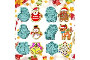 ZEIHOO Moldes Galletas Navidad, Cortadores de Galletas de Navidad 3D, Galletas de Navidad Moldes, Cortadores Cookies, Molde Galletas para Ni?os, Para Decorar Torta Dulces Galleta
