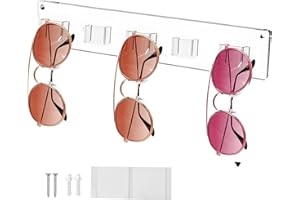 xiruiubao Porta Occhiali Multiplo,Portaocchiali Multiplo da Casa,Organizer Occhiali da Sole,Fino A 5 Occhiali, Perfetto per Uso Domestico O per L'Esposizione in Vetrina Degli Ottici(Trasparente)