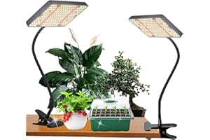 FRGROW Pflanzenlampe LED Vollspektrum, Pflanzenlicht für Zimmerpflanzen, Pflanzenleuchte LED, Vollspektrum Pflanzenlampen 208 LEDs, Wachstumslampe für Pflanzen, Daisy Chain Funktion 2 Stück
