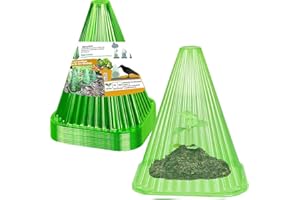 VDYXEW Garden Cloches,20 Pack Reusable Plant Bell Cover,Bell Jar Cloches For Protection Against Sun, Frost, Snails Etc. (Green)