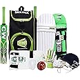 CW Bullet Cricket Set All Age Group 5-14 Years Old Kids Youth Left Hand Cricket Set For Men Adult Cricket Set Full Size Junior Size Set Backpack Bag Kashmir Willow Bat Leather Ball Size 5